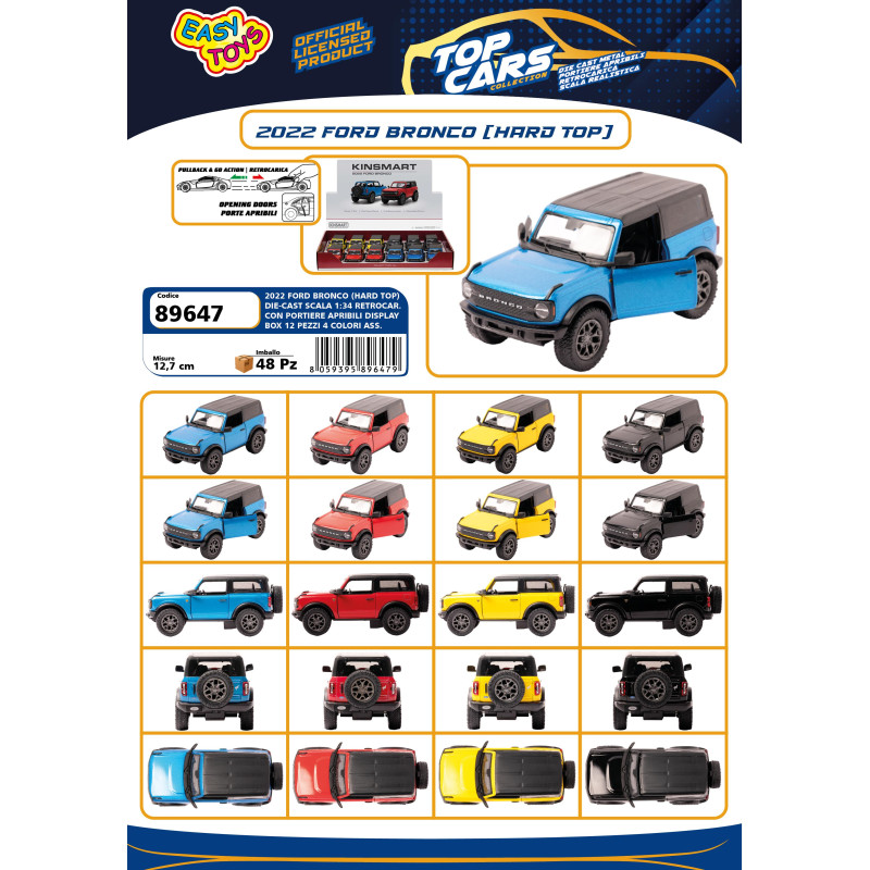 FORD BRONCO HARD TOP 1:36 DIE-CAST  RETROCARICA
