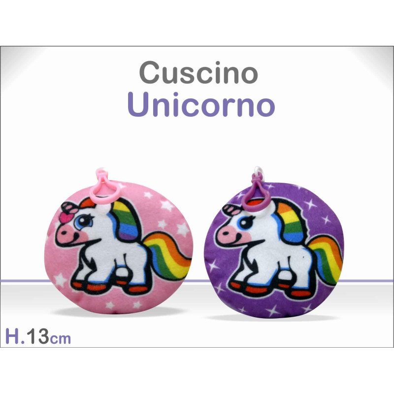 PELUCHE CIONDOLO CUSCINO UNICORNO CM.13