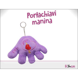 PELUCHE PORTACHIAVI MANO CM.14