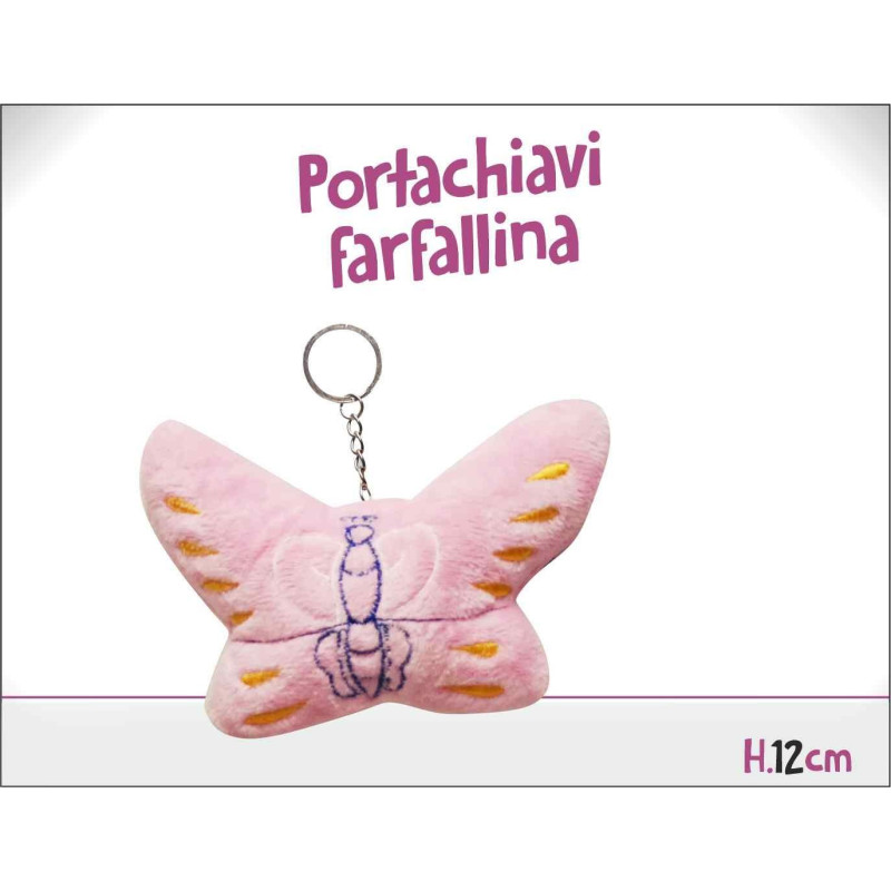 PELUCHE PORTACHIVI FARFALLA CM.12