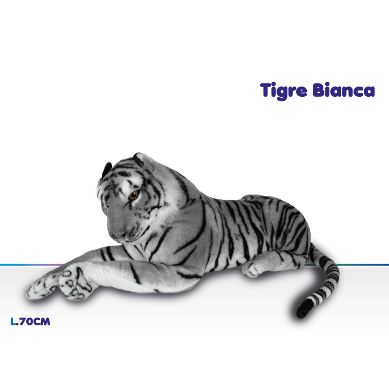 PELUCHE TIGRE BIANCA CM.70