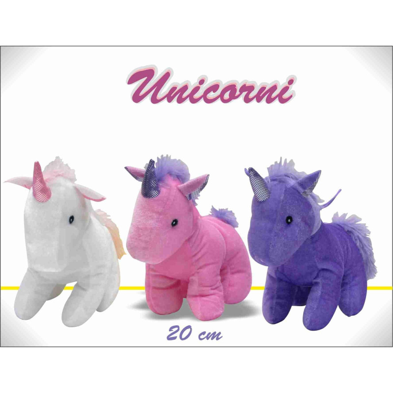 PELUCHE UNICORNO CM.20