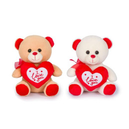ORSETTO CON CUORE H.23 CM.