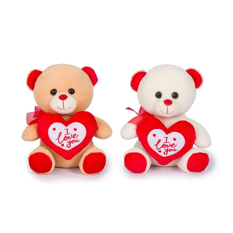 ORSETTO CON CUORE H.23 CM.