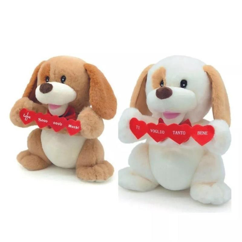 CANI CON FIOCCO E SCRITTA E MESSAGGI H.25 CM.
