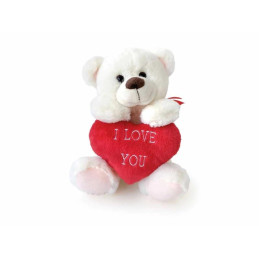 ORSO SEDUTO CON CUORE I LOVE YOU CM.25