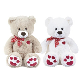 ORSO CON FIOCCO E RICAMO ZAMPE L60 CM.