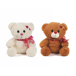 ORSO CON FIOCCO+RICAMO  H.23 CM.