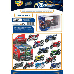 MOTO STRADALI  SCALA 1:48 METALLO CONFEZZIONE 24 PEZZI