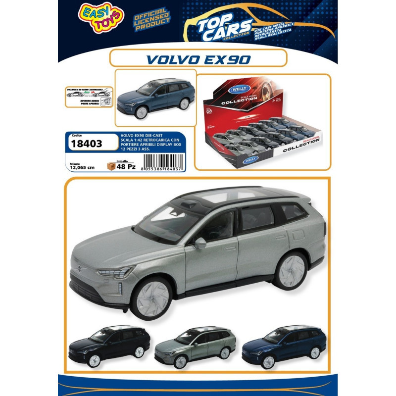 VOLVO EX90 SCALA 1:48 METALLO RETROCARICA