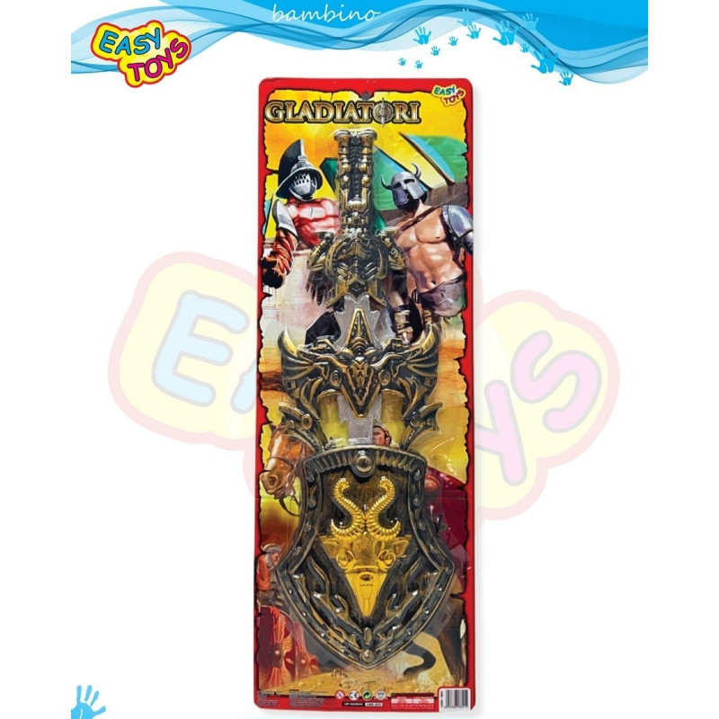 BLISTER  GLADIATORI CON SPADA E SCUDO